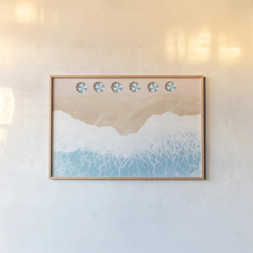 Sky Seaview II by James Wiens. shown as a paper print in a natural frame. Available as a archival giclee rolled canvas, fine art paper, or poster print. SKU 46972i.