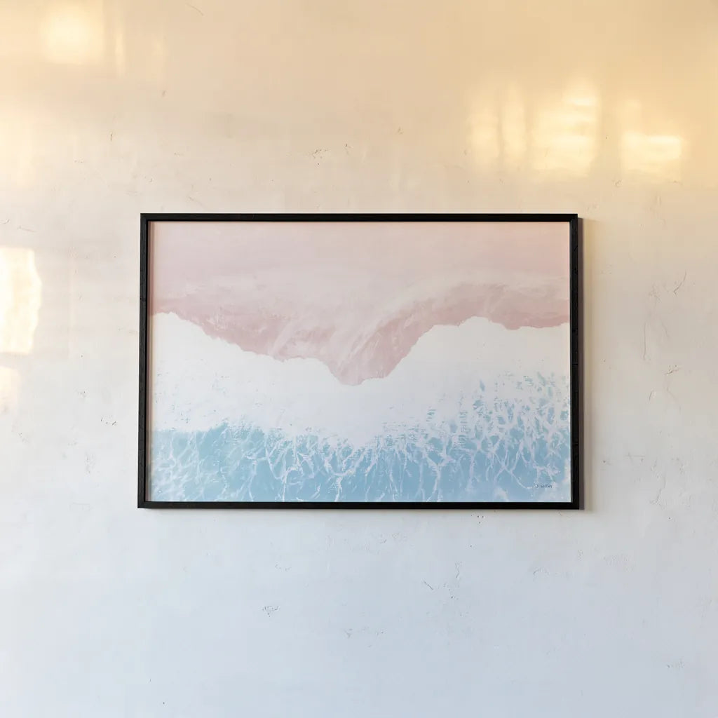 Sky Seaview II No Umbrellas by James Wiens. shown as a paper print in a black flame. Available as a archival giclee rolled canvas, fine art paper, or poster print. SKU 60961i.