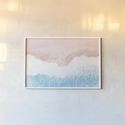 Sky Seaview II No Umbrellas by James Wiens. shown as a paper print in a white frame. Available as a archival giclee rolled canvas, fine art paper, or poster print. SKU 60961i.