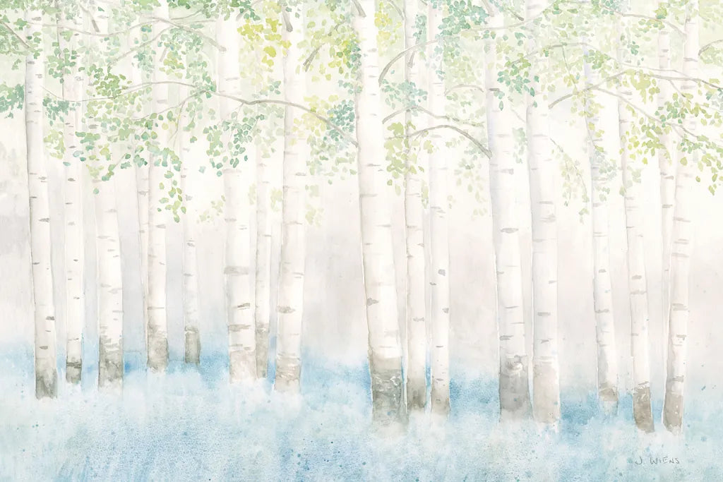 Soft Birches Crop by James Wiens. SKU 48446i. Archival Giclee Fine art print for wall decor.