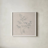 Soft Summer Sketches IV Sq by James Wiens. Shown in a crisp white glass frame for a clean and minimalist style. Available as an archival giclee rolled canvas, fine art paper, or poster print. SKU 60549a.