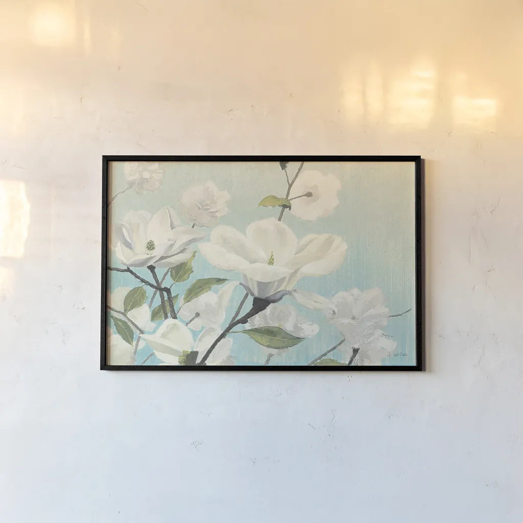 Southern Blossoms II by James Wiens. shown as a paper print in a black flame. Available as a archival giclee rolled canvas, fine art paper, or poster print. SKU 12254i.