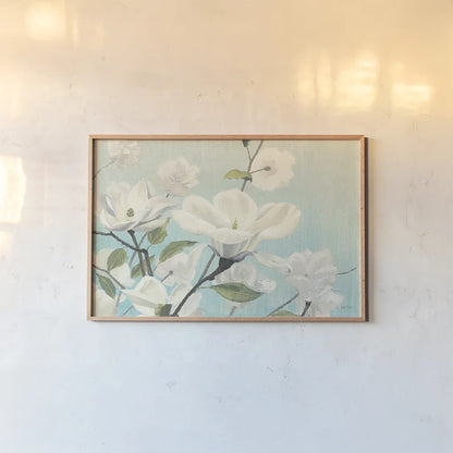 Southern Blossoms II by James Wiens. shown as a paper print in a natural frame. Available as a archival giclee rolled canvas, fine art paper, or poster print. SKU 12254i.