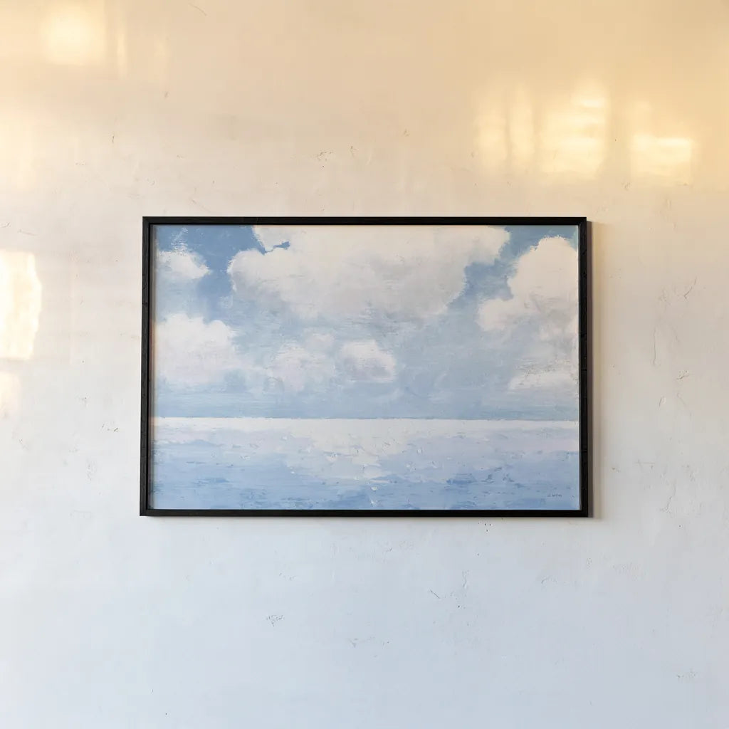 Sparkling Sea by James Wiens. shown as a paper print in a black flame. Available as a archival giclee rolled canvas, fine art paper, or poster print. SKU 63187i.