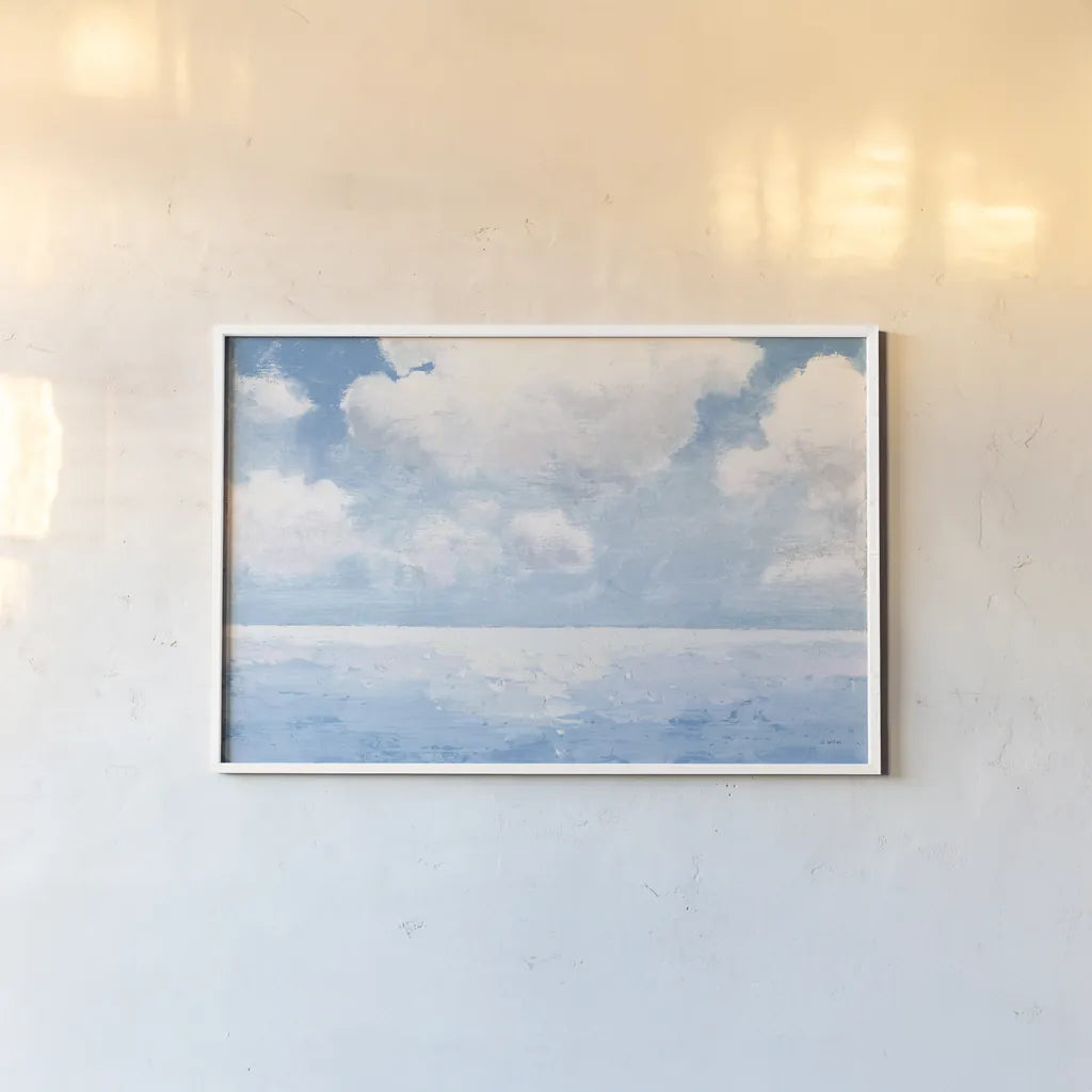 Sparkling Sea by James Wiens. shown as a paper print in a white frame. Available as a archival giclee rolled canvas, fine art paper, or poster print. SKU 63187i.