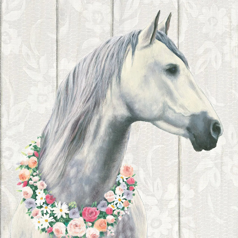 Spirit Stallion I on wood Square by James Wiens. SKU 30122a. Archival Giclee Fine art print for wall decor.