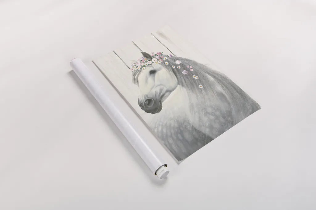 Spirit Stallion II on Wood no Lace by James Wiens. shown as a rolled paper print. Available as archival giclee rolled canvas, fine art paper, or poster print. SKU 30596h.