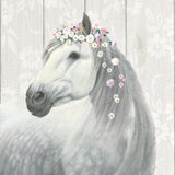 Spirit Stallion II on wood Square by James Wiens. SKU 30123a. Archival Giclee Fine art print for wall decor.