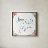 Spirit Stallion VI Blush and Teal by James Wiens. Shown in a sleek black glass frame for a contemporary gallery look. Available as an archival giclee rolled canvas, fine art paper, or poster print. SKU 32251a.