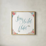 Spirit Stallion VI Blush and Teal by James Wiens. Shown in a natural wood glass frame for a timeless modern aesthetic. Available as an archival giclee rolled canvas, fine art paper, or poster print. SKU 32251a.