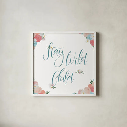 Spirit Stallion VI Blush and Teal by James Wiens. Shown in a crisp white glass frame for a clean and minimalist style. Available as an archival giclee rolled canvas, fine art paper, or poster print. SKU 32251a.