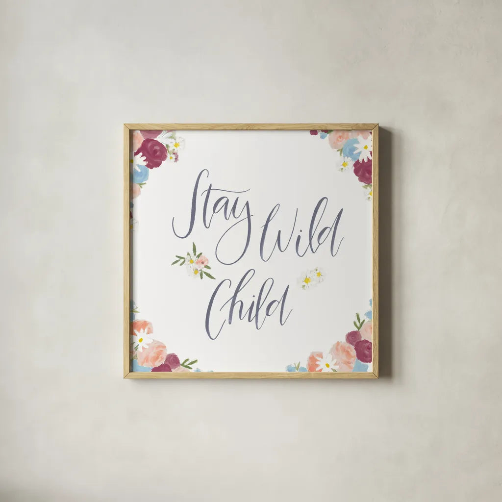 Spirit Stallion VI Bright by James Wiens. Shown in a natural wood glass frame for a timeless modern aesthetic. Available as an archival giclee rolled canvas, fine art paper, or poster print. SKU 42873a.