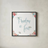 Spirit Stallion VII Blush and Teal by James Wiens. Shown in a sleek black glass frame for a contemporary gallery look. Available as an archival giclee rolled canvas, fine art paper, or poster print. SKU 32252a.