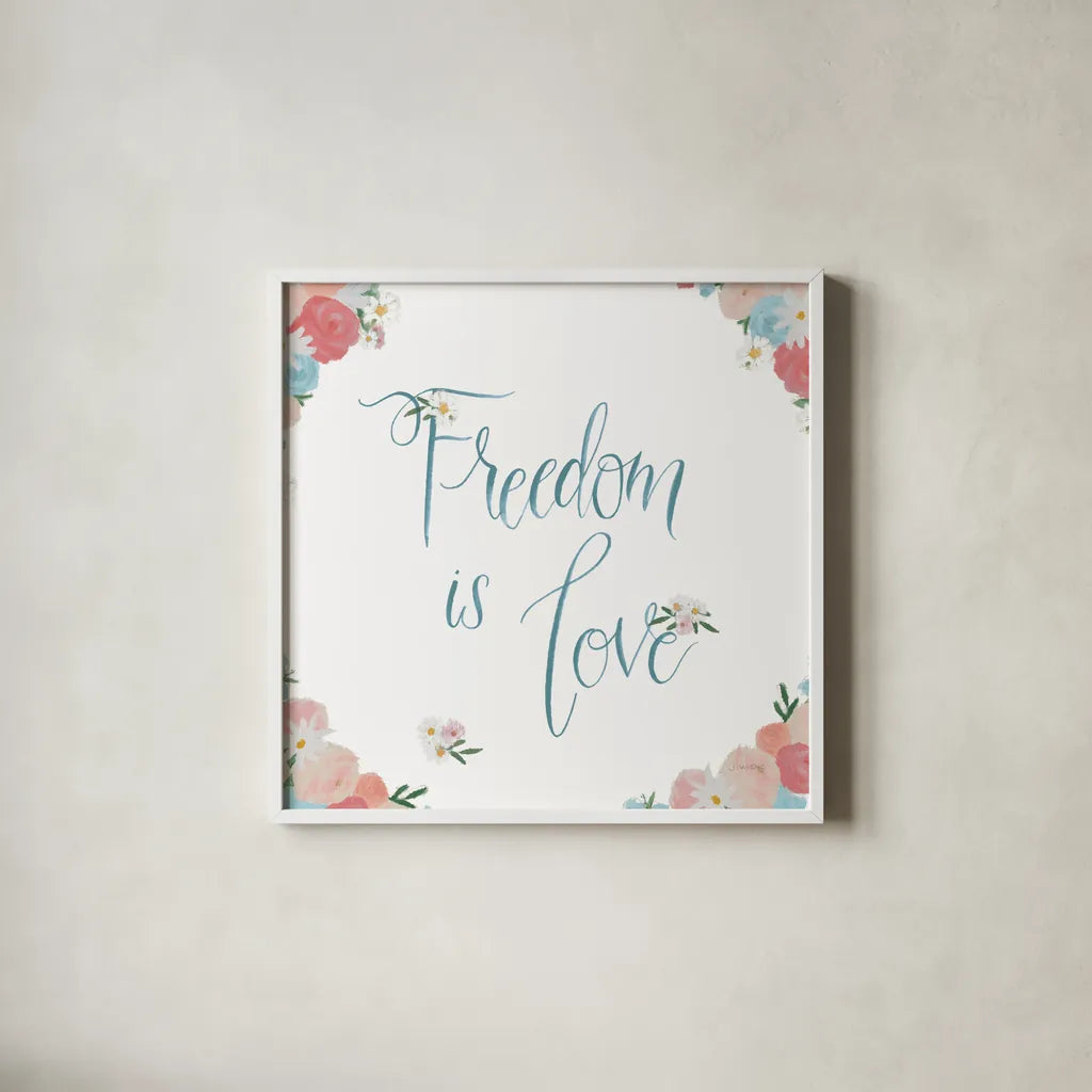 Spirit Stallion VII Blush and Teal by James Wiens. Shown in a crisp white glass frame for a clean and minimalist style. Available as an archival giclee rolled canvas, fine art paper, or poster print. SKU 32252a.