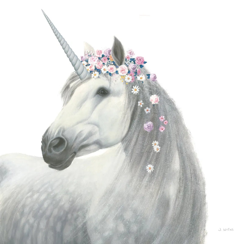 Spirit Unicorn II Sq Enchanted by James Wiens. SKU 45897a. Archival Giclee Fine art print for wall decor.
