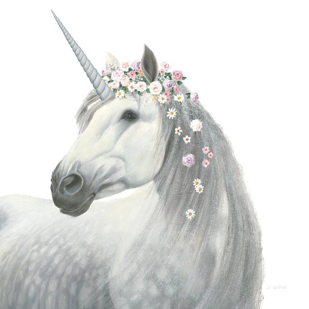 Spirit Unicorn II Square by James Wiens. SKU 33314a. Archival Giclee Fine art print for wall decor.