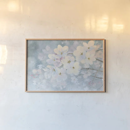 Splendid Bloom by James Wiens. shown as a paper print in a natural frame. Available as a archival giclee rolled canvas, fine art paper, or poster print. SKU 29189i.