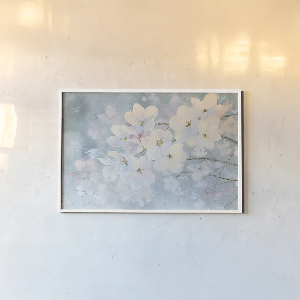 Splendid Bloom by James Wiens. shown as a paper print in a white frame. Available as a archival giclee rolled canvas, fine art paper, or poster print. SKU 29189i.