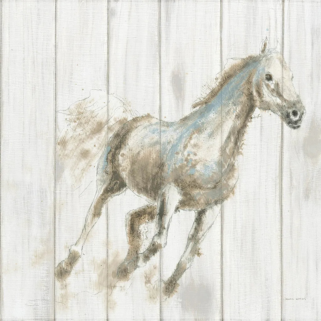 Stallion I on Birch by James Wiens. SKU 24282a. Archival Giclee Fine art print for wall decor.