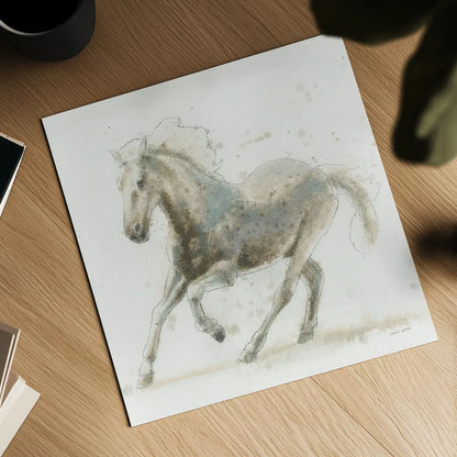 Stallion II by James Wiens. Shown as a detailed flat fine art print, highlighting archival giclee quality. Available as an archival giclee rolled canvas, fine art paper, or poster print. SKU 24006a.