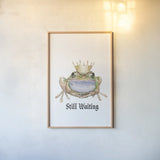 Still Waiting by James Wiens. shown as a paper print in a natural frame. Available as a archival giclee rolled canvas, fine art paper, or poster print. SKU 60667h.