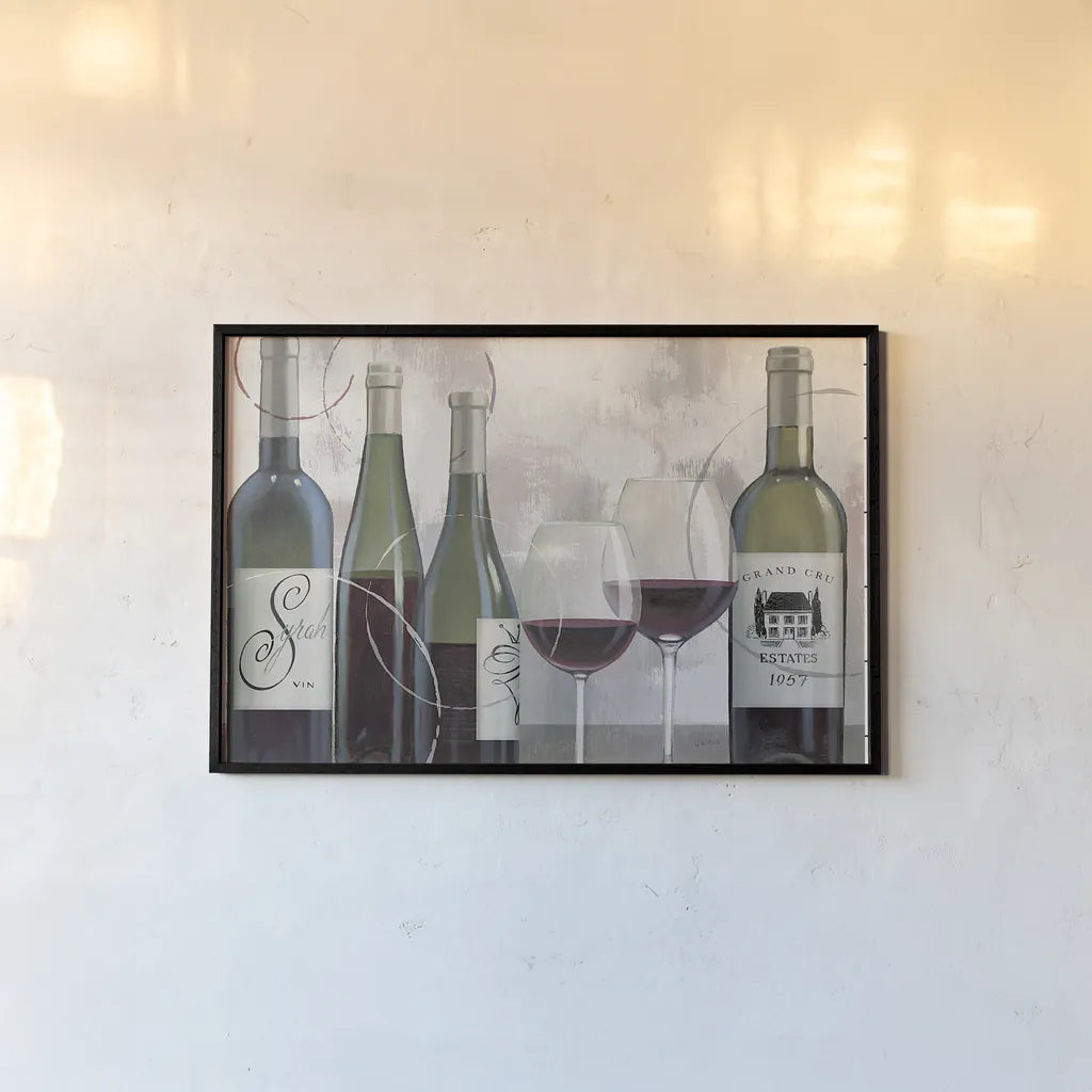 Taste Appeal Red II by James Wiens. shown as a paper print in a black flame. Available as a archival giclee rolled canvas, fine art paper, or poster print. SKU 15866i.