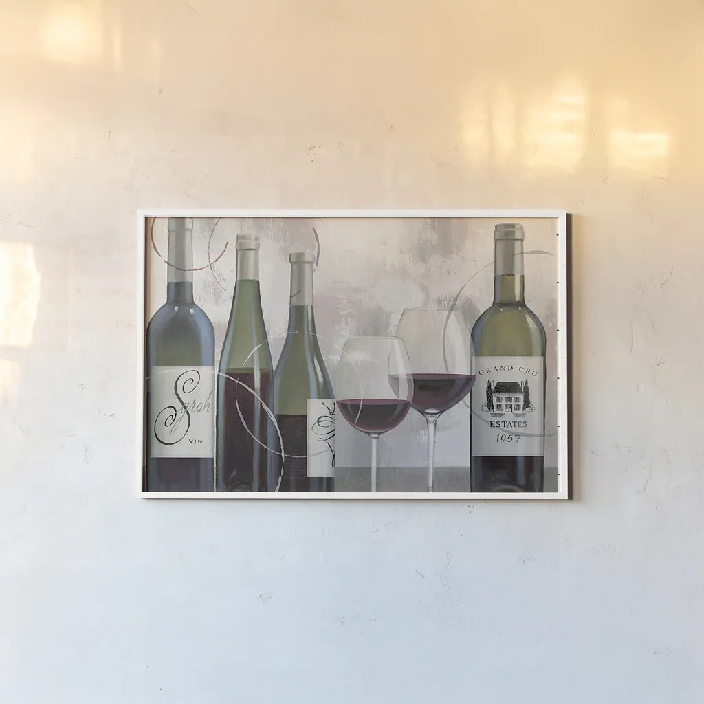 Taste Appeal Red II by James Wiens. shown as a paper print in a white frame. Available as a archival giclee rolled canvas, fine art paper, or poster print. SKU 15866i.