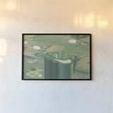 Tee it Up by James Wiens. shown as a paper print in a black flame. Available as a archival giclee rolled canvas, fine art paper, or poster print. SKU 54895i.