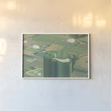 Tee it Up by James Wiens. shown as a paper print in a white frame. Available as a archival giclee rolled canvas, fine art paper, or poster print. SKU 54895i.