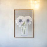 Tranquil Blossoms I by James Wiens. shown as a paper print in a natural frame. Available as a archival giclee rolled canvas, fine art paper, or poster print. SKU 47980h.