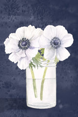 Tranquil Blossoms I Navy by James Wiens. SKU 57272h. Archival Giclee Fine art print for wall decor.