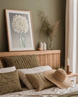 Tranquil Blossoms II by James Wiens. shown as a paper print in a natural frame. Available as a archival giclee rolled canvas, fine art paper, or poster print. SKU 47981h.
