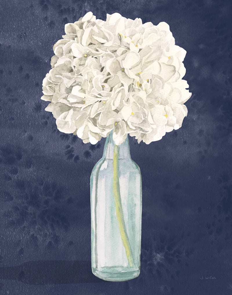 Tranquil Blossoms II Navy by James Wiens