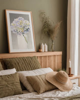 Tranquil Blossoms III by James Wiens. shown as a paper print in a natural frame. Available as a archival giclee rolled canvas, fine art paper, or poster print. SKU 47982h.