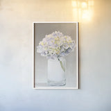 Tranquil Blossoms III by James Wiens. shown as a paper print in a white frame. Available as a archival giclee rolled canvas, fine art paper, or poster print. SKU 47982h.