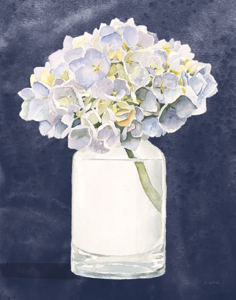 Tranquil Blossoms III Navy Crop by James Wiens