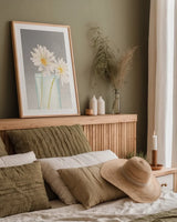 Tranquil Blossoms IV by James Wiens. shown as a paper print in a natural frame. Available as a archival giclee rolled canvas, fine art paper, or poster print. SKU 47983h.
