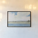 Tranquil Landscape by James Wiens. shown as a paper print in a black flame. Available as a archival giclee rolled canvas, fine art paper, or poster print. SKU 75176i.