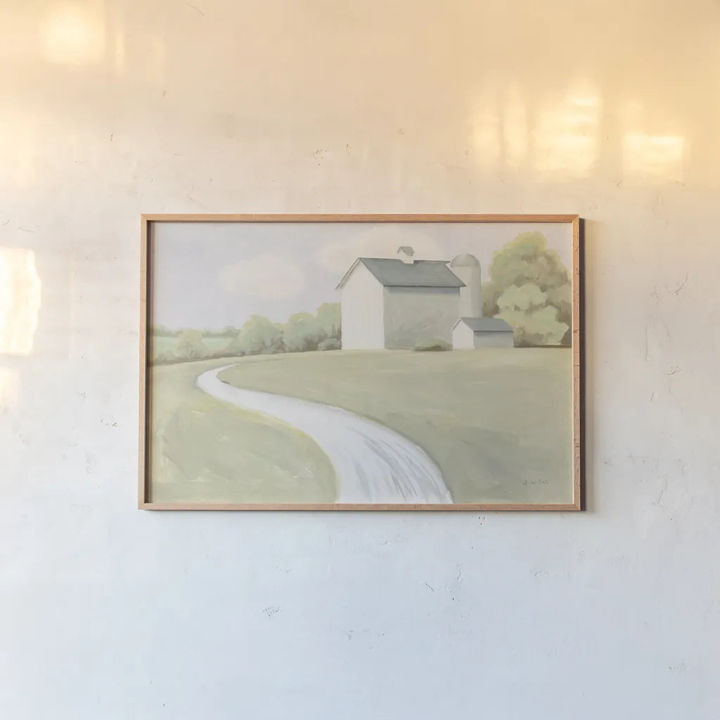 Tranquil Scene by James Wiens. shown as a paper print in a natural frame. Available as a archival giclee rolled canvas, fine art paper, or poster print. SKU 75177i.