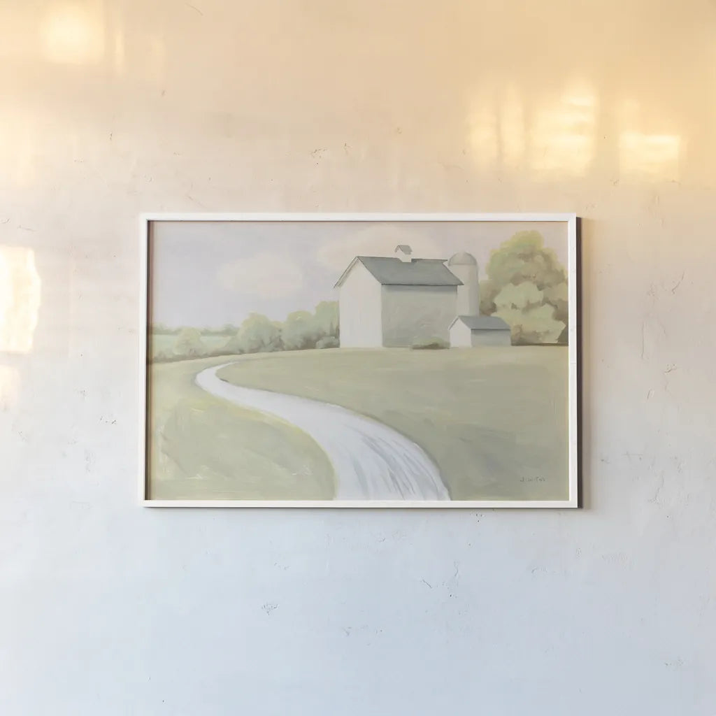Tranquil Scene by James Wiens. shown as a paper print in a white frame. Available as a archival giclee rolled canvas, fine art paper, or poster print. SKU 75177i.