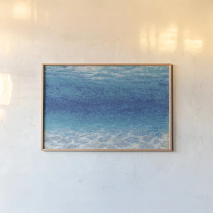 Underwater I by James Wiens. shown as a paper print in a natural frame. Available as a archival giclee rolled canvas, fine art paper, or poster print. SKU 21069i.