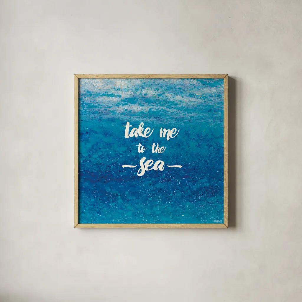 Underwater Quotes I by James Wiens. Shown in a natural wood glass frame for a timeless modern aesthetic. Available as an archival giclee rolled canvas, fine art paper, or poster print. SKU 18968a.