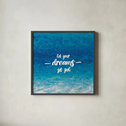 Underwater Quotes II by James Wiens. Shown in a sleek black glass frame for a contemporary gallery look. Available as an archival giclee rolled canvas, fine art paper, or poster print. SKU 18969a.