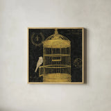 Via Paris II Gold by James Wiens. Shown in a natural wood glass frame for a timeless modern aesthetic. Available as an archival giclee rolled canvas, fine art paper, or poster print. SKU 33411a.