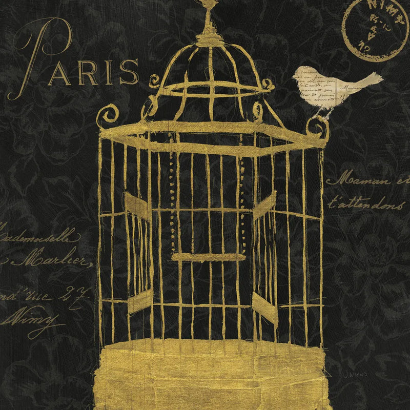 Via Paris III Gold by James Wiens. SKU 33412a. Archival Giclee Fine art print for wall decor.