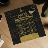 Via Paris III Gold by James Wiens. Shown as a detailed flat fine art print, highlighting archival giclee quality. Available as an archival giclee rolled canvas, fine art paper, or poster print. SKU 33412a.
