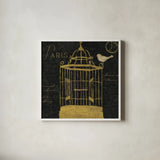 Via Paris III Gold by James Wiens. Shown in a crisp white glass frame for a clean and minimalist style. Available as an archival giclee rolled canvas, fine art paper, or poster print. SKU 33412a.