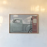 Vintage Truck II by James Wiens. shown as a paper print in a natural frame. Available as a archival giclee rolled canvas, fine art paper, or poster print. SKU 83533i.