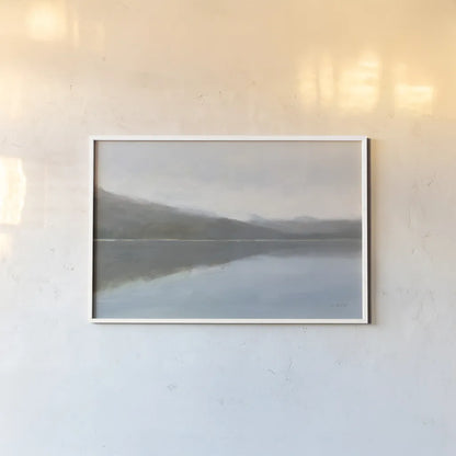 Warm Reflections by James Wiens. shown as a paper print in a white frame. Available as a archival giclee rolled canvas, fine art paper, or poster print. SKU 75178i.