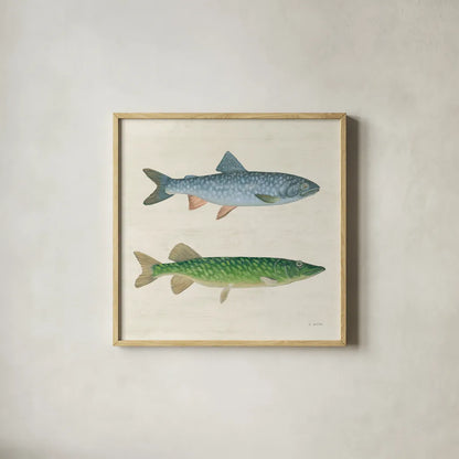 Waters Edge I by James Wiens. Shown in a natural wood glass frame for a timeless modern aesthetic. Available as an archival giclee rolled canvas, fine art paper, or poster print. SKU 95388a.